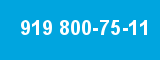 919 800-75-11 919 800-75-11